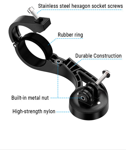 TOWILD AS90 Bicycle Handlebar Flashlight Mount Extension Bracket for Bike Computer Light and GoPro GARMIN XOSS iGPSport