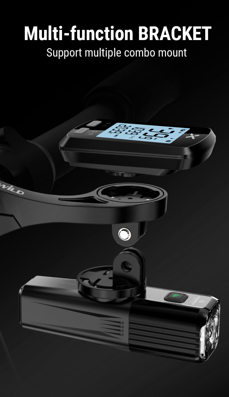 TOWILD AS90 Bicycle Handlebar Flashlight Mount Extension Bracket for Bike Computer Light and GoPro GARMIN XOSS iGPSport