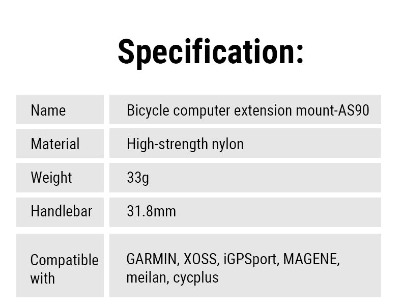 TOWILD AS90 Bicycle Handlebar Flashlight Mount Extension Bracket for Bike Computer Light and GoPro GARMIN XOSS iGPSport