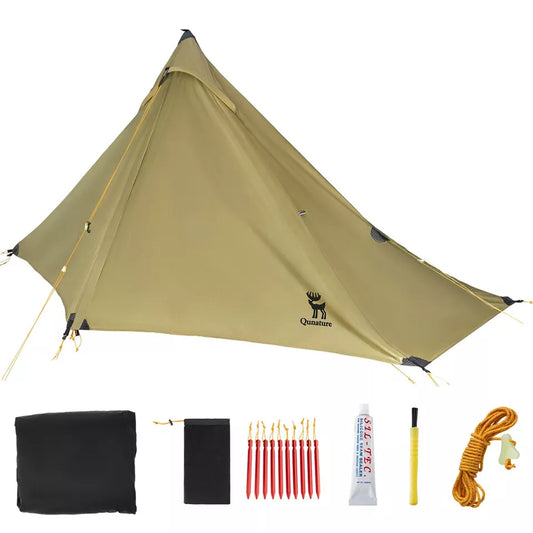 Qunature Trekking Tent 1-Man Tent Ultralight Camping Tent Waterproof 230*180cm