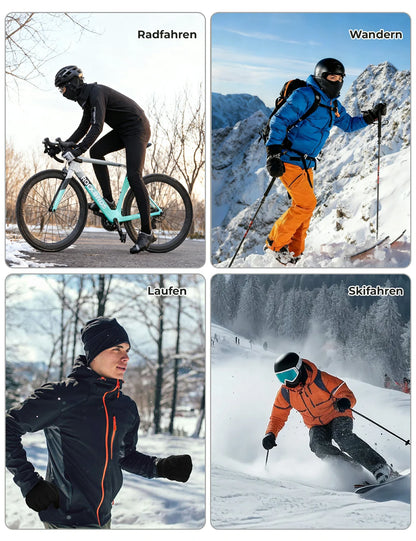 ROCKBROS Wendbares Thermo-Mütze (2-in-1) Wintermütze mit Ohrenschutz
