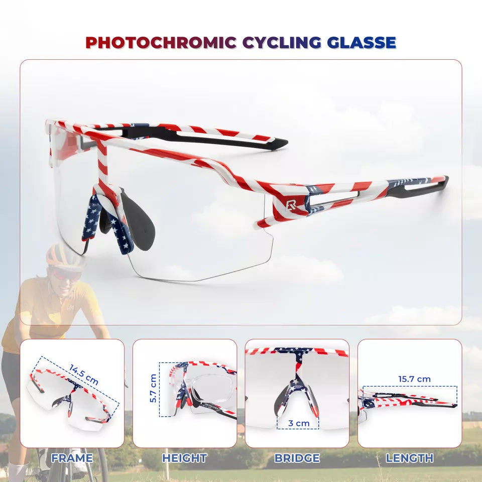 ROCKBROS Polarized/Photochromic Sunglasses Cycling Glasses Bicycle UV400 UNISEX