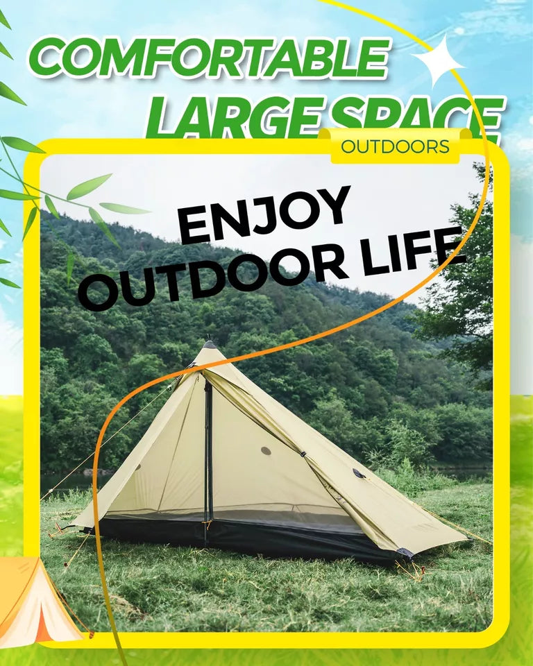 Qunature Trekking Tent 1-Man Tent Ultralight Camping Tent Waterproof 230*180cm