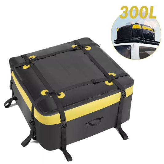 ROCKBROS 300L car roof bag waterproof car luggage bag roof box foldable PVC