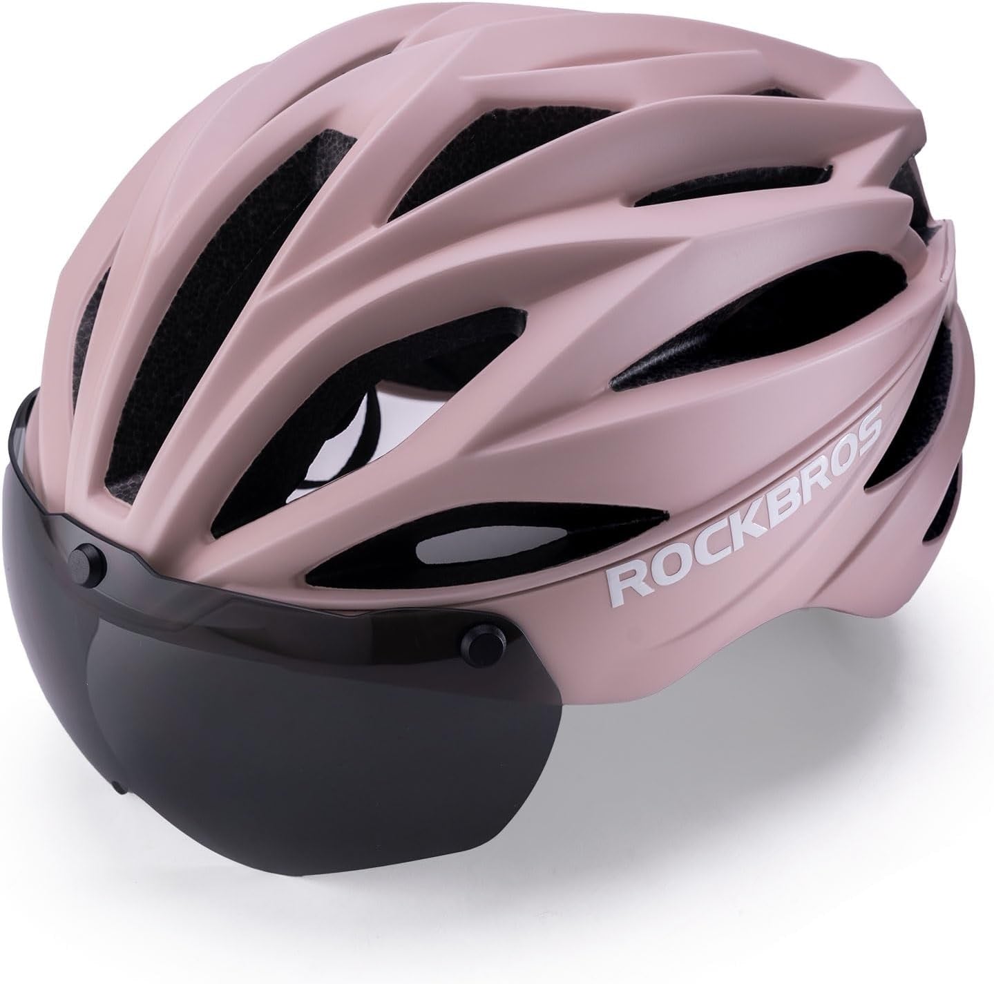 ROCKBROS Adult Bicycle Helmet with Visor Magnetic Removable Breathable Adjustable for Men and Women 58-62cm