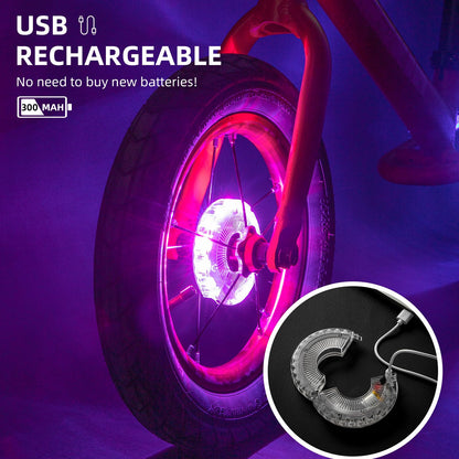 LED wheel light – Not for use on public roads. ROCKBROS