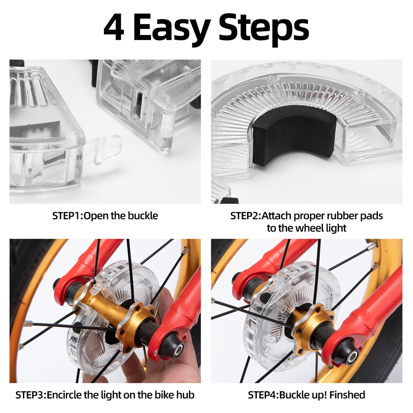 LED wheel light – Not for use on public roads. ROCKBROS