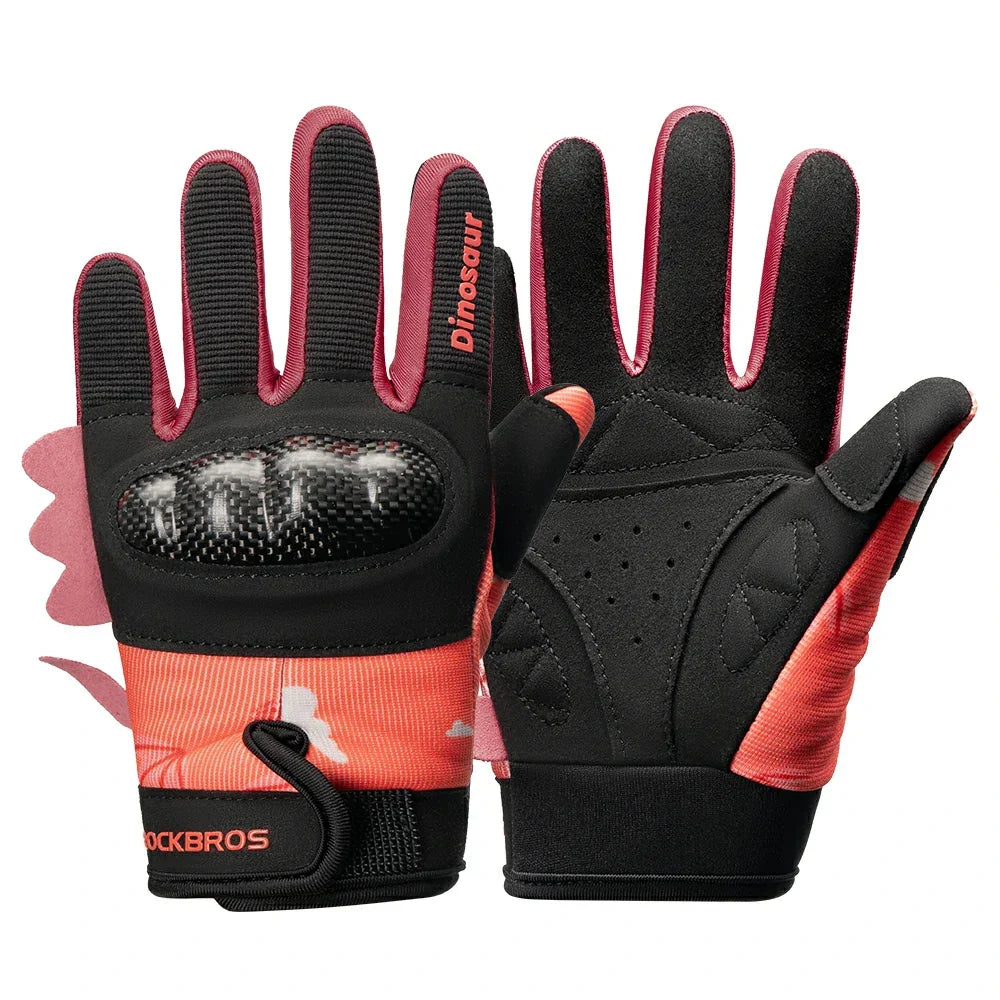ROCKBROS Kinder Fahrradhandschuhe Ganzfinger mit Hard Shell Schutz