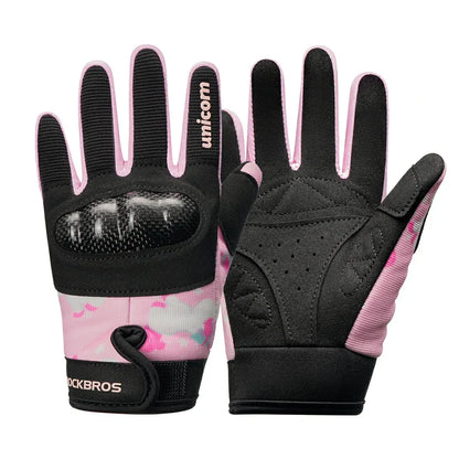 ROCKBROS Kinder Fahrradhandschuhe Ganzfinger mit Hard Shell Schutz