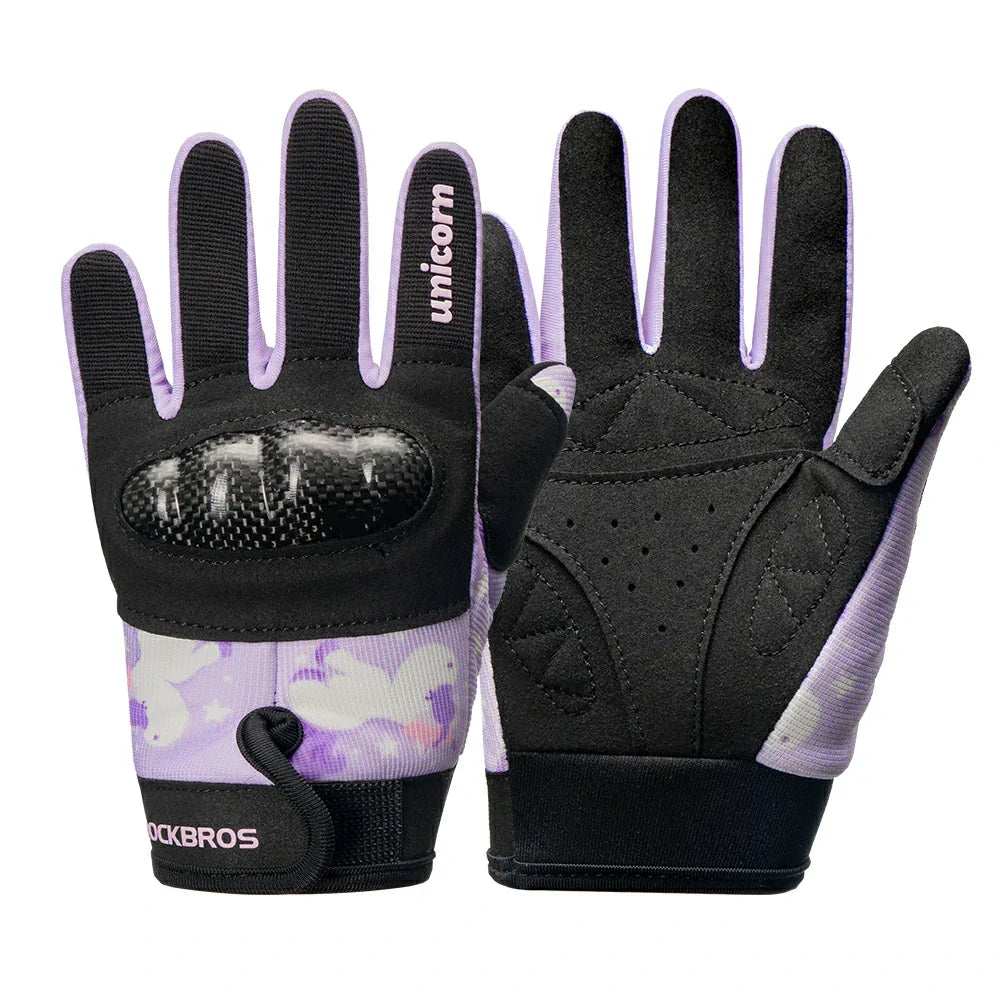 ROCKBROS Kinder Fahrradhandschuhe Ganzfinger mit Hard Shell Schutz