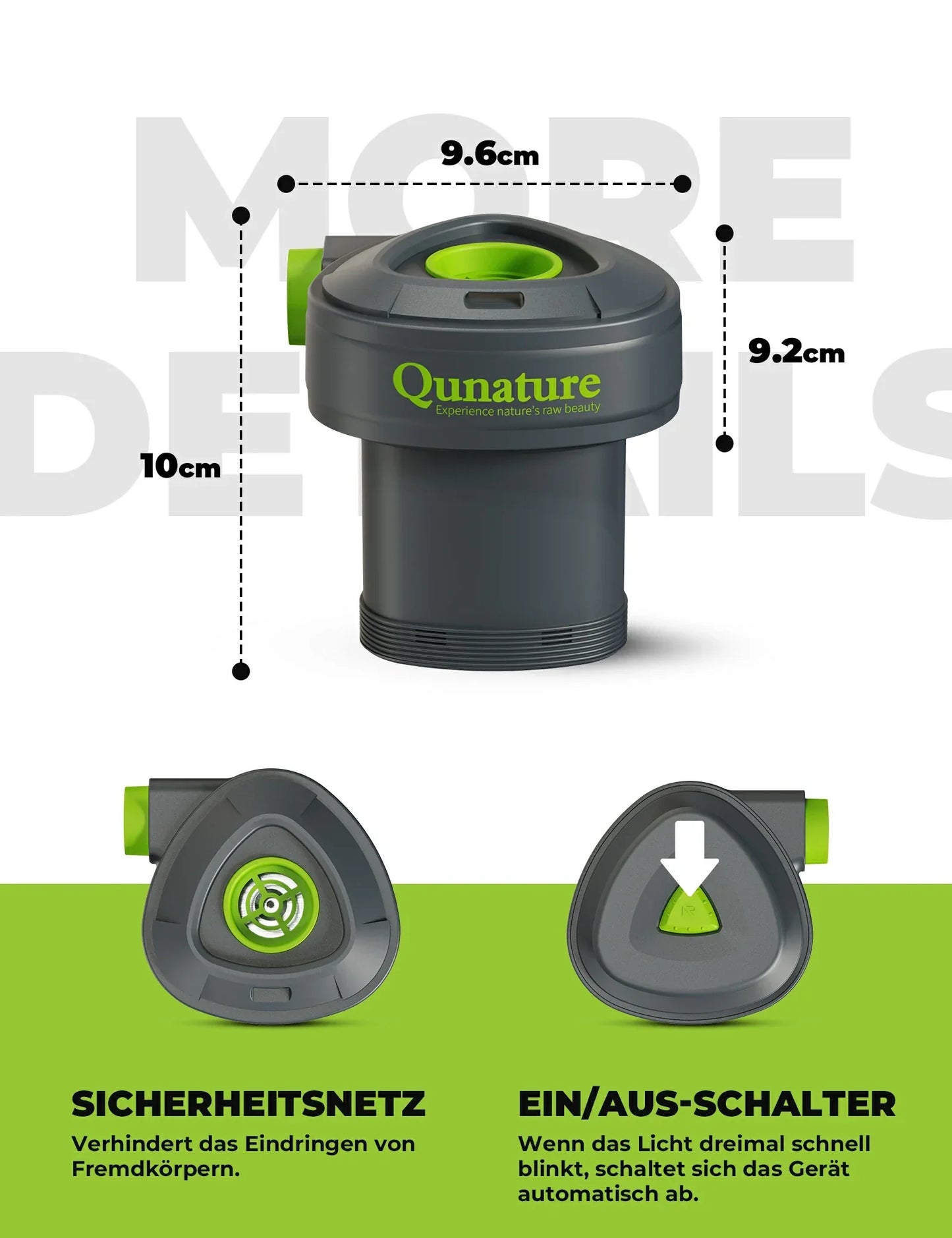 Electric air pump 2 in 1, inflating and deflating, 2000 mAh rechargeable battery Quantum