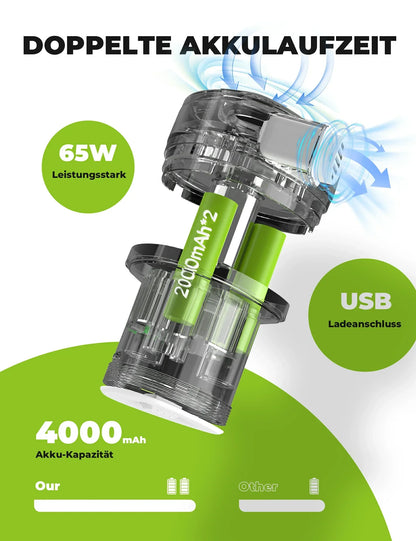 Electric air pump 2 in 1, inflating and deflating, 2000 mAh rechargeable battery Quantum