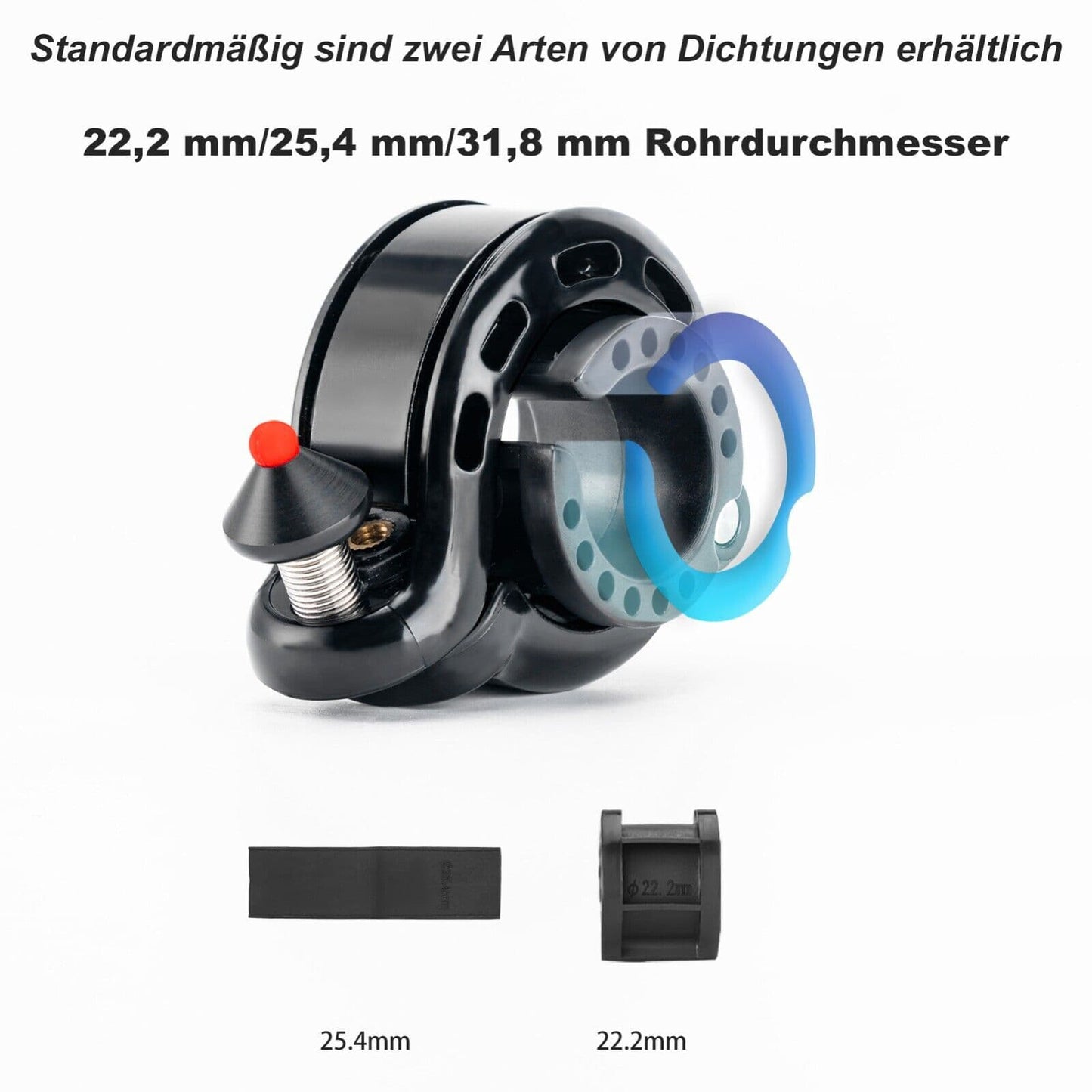 100dB Hidden Bicycle Bell, Rainproof and Rustproof, ROCKBROS