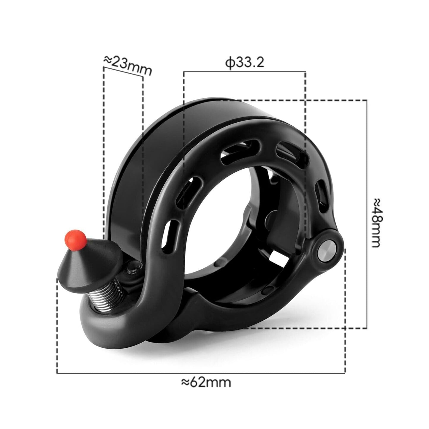 100dB Hidden Bicycle Bell, Rainproof and Rustproof, ROCKBROS