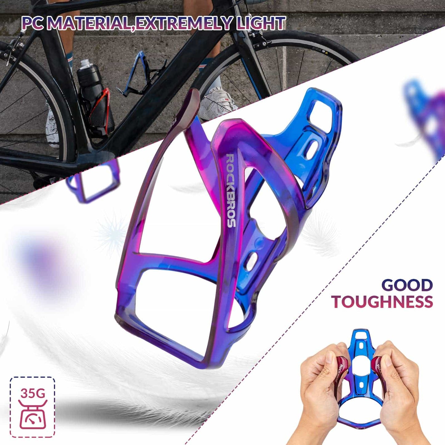 35g Lightweight PC Bicycle Bottle Holder ROCKBROS