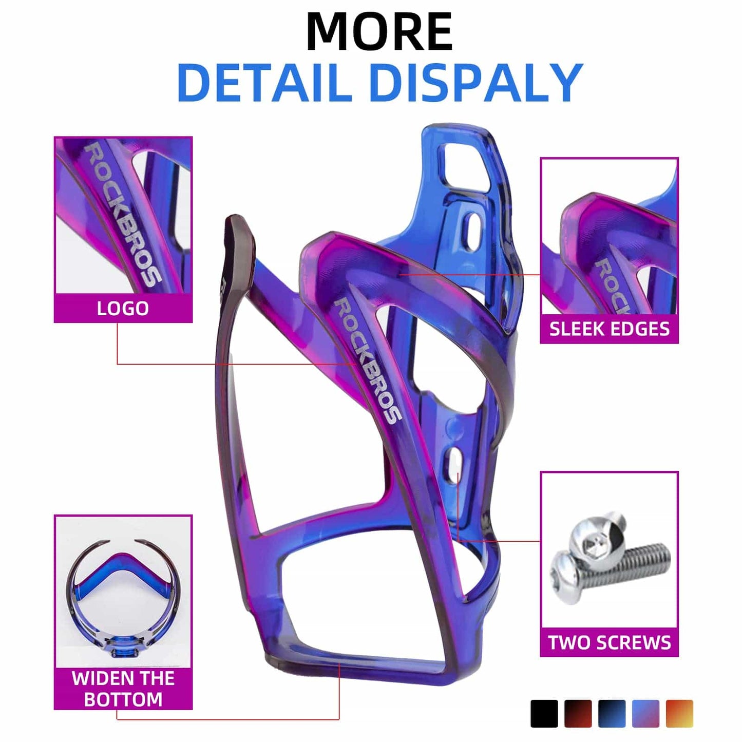 35g Lightweight PC Bicycle Bottle Holder ROCKBROS