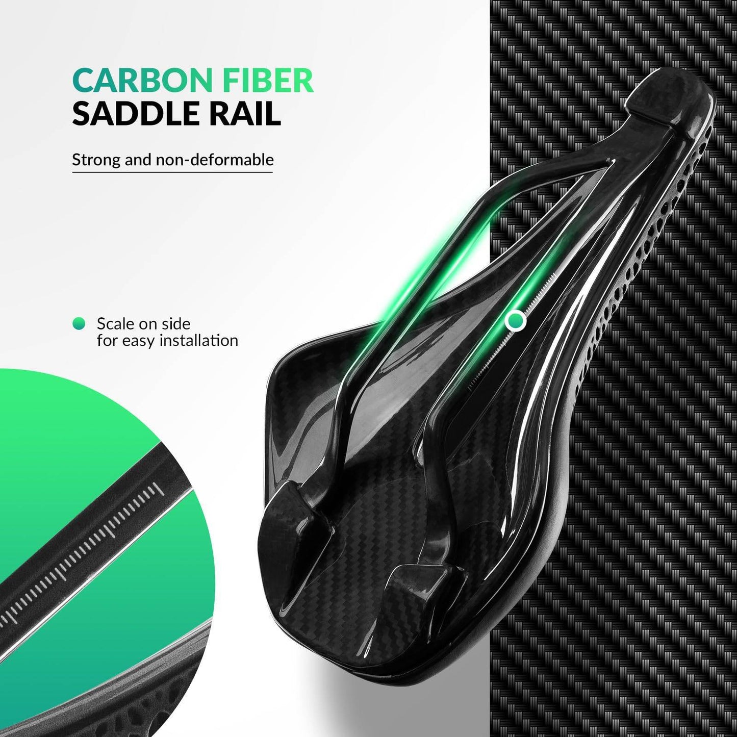 3D Printed Carbon Road Bike Saddle, Ultralight, Shock-Absorbing, Ergonomic, ROCKBROS