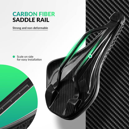 3D Printed Carbon Road Bike Saddle, Ultralight, Shock-Absorbing, Ergonomic, ROCKBROS
