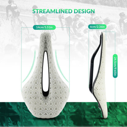 3D Printed Carbon Road Bike Saddle, Ultralight, Shock-Absorbing, Ergonomic, ROCKBROS