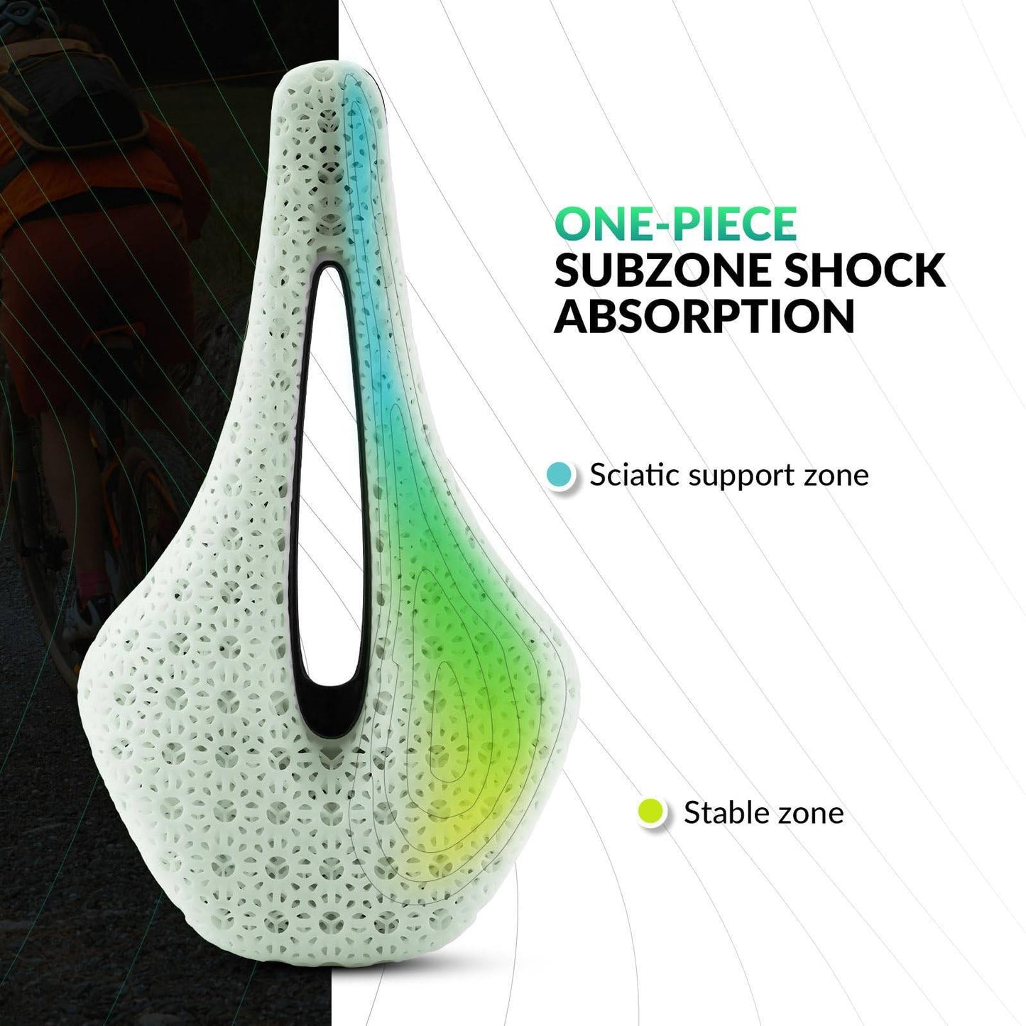 3D Printed Carbon Road Bike Saddle, Ultralight, Shock-Absorbing, Ergonomic, ROCKBROS