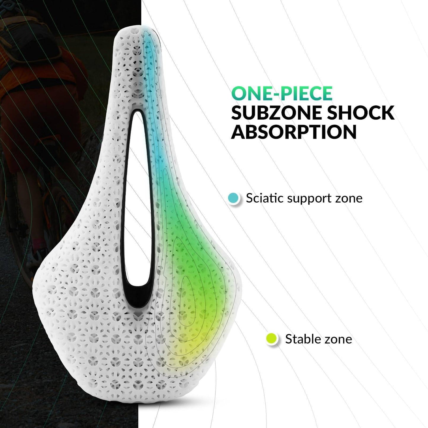 3D Printed Carbon Road Bike Saddle, Ultralight, Shock-Absorbing, Ergonomic, ROCKBROS