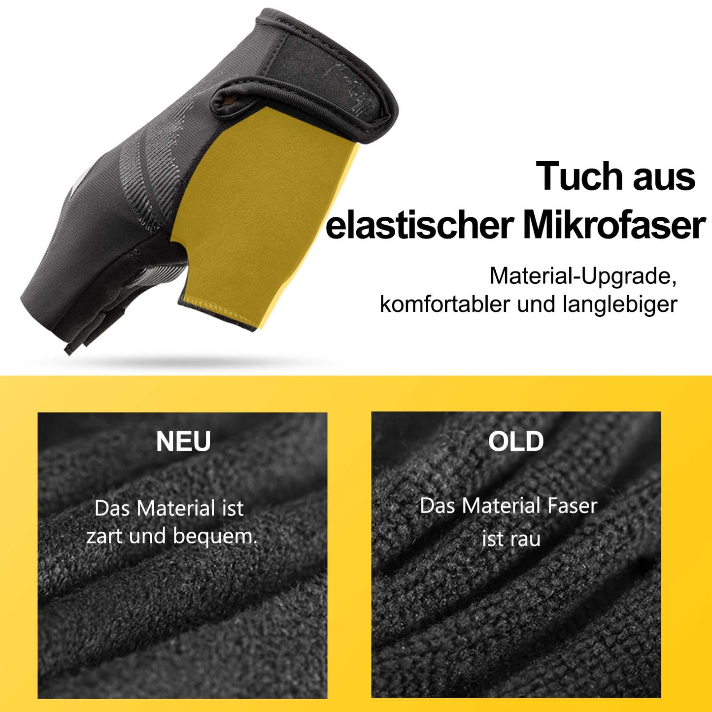 Anti-slip riding gloves with reflective half fingers, sizes S-XXL, ROCKBROS