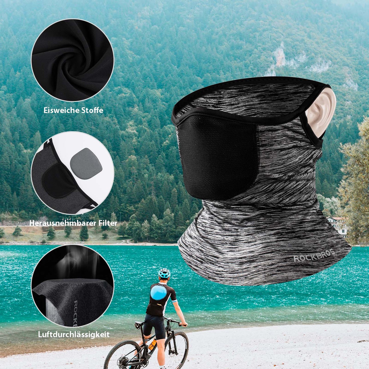 Multifunctional Breathable Balaclavas, Unisex Face Covering, ROCKBROS