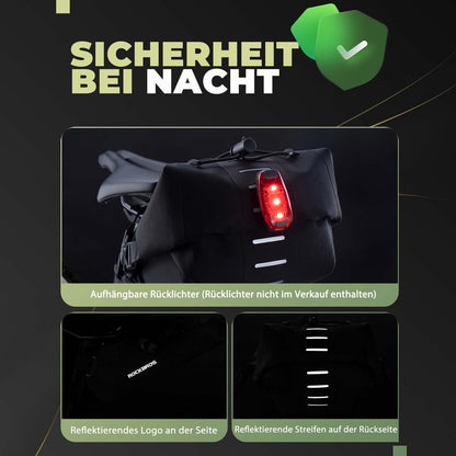 Bikepacking saddle bag 3 liters 100% waterproof TPU fabric ROCKBROS