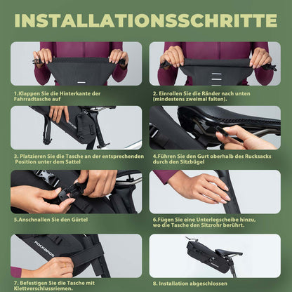 Bikepacking saddle bag 3 liters 100% waterproof TPU fabric ROCKBROS