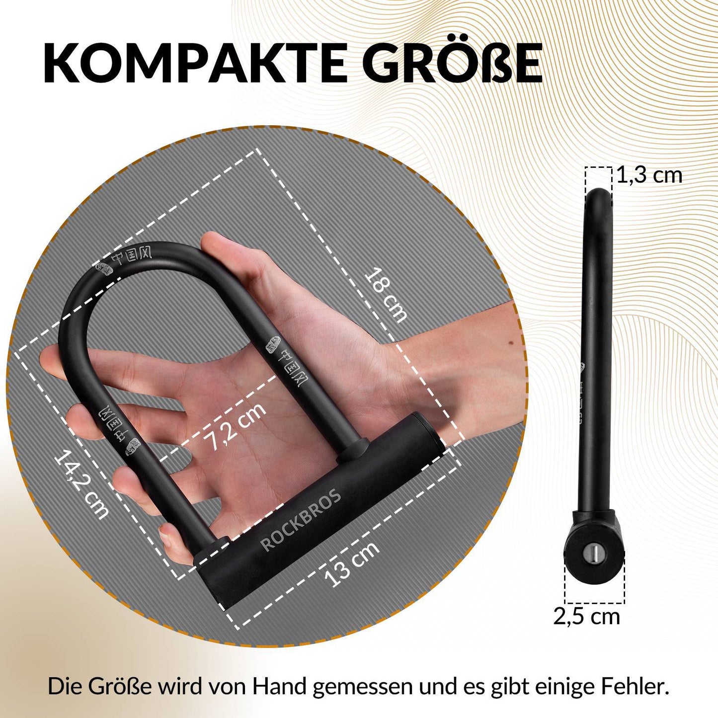 U-lock Bicycle Lock High Security Locks Waterproof ROCKBROS