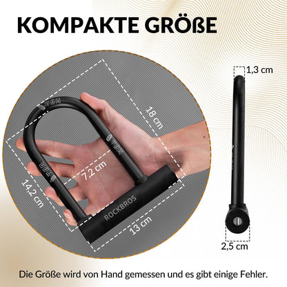U-lock Bicycle Lock High Security Locks Waterproof ROCKBROS