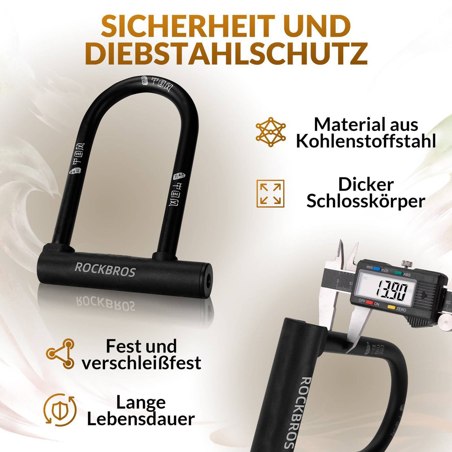 U-lock Bicycle Lock High Security Locks Waterproof ROCKBROS