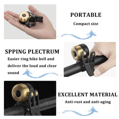Classic Brass Bicycle Bell Mini Bicycle Bells 1-2 Ringtone ROCKBROS