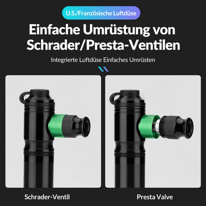 CO2 bicycle pump 110 PSI aluminum mini pump black ROCKBROS