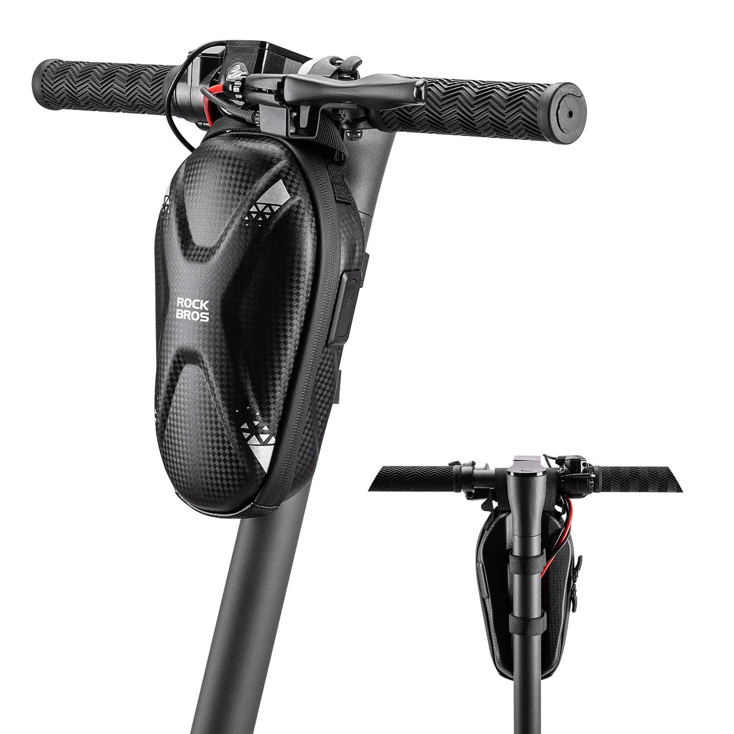 E-Scooter Handlebar Bag, Waterproof Front Bag with USB Ports, ROCKBROS