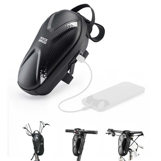 E-Scooter Handlebar Bag, Waterproof Front Bag with USB Ports, ROCKBROS