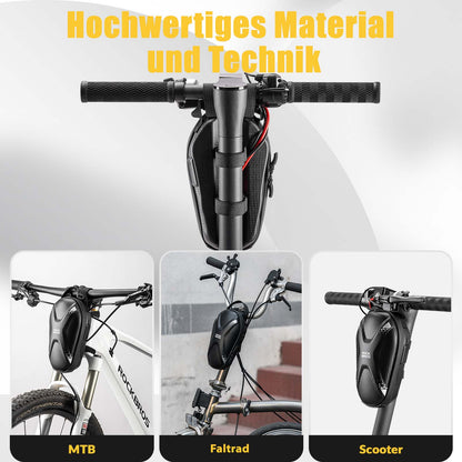 E-Scooter Handlebar Bag, Waterproof Front Bag with USB Ports, ROCKBROS