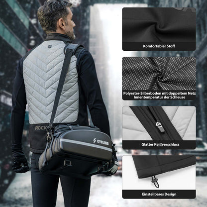 ROCKBROS Electric Heated Vest with 3 Temperature Settings for Men/Women