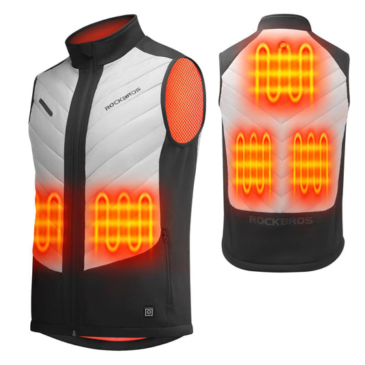ROCKBROS Electric Heated Vest with 3 Temperature Settings for Men/Women