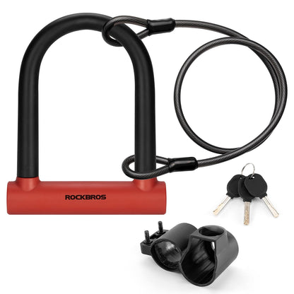 ROCKBROS alloy U-lock for bicycles and motorcycles