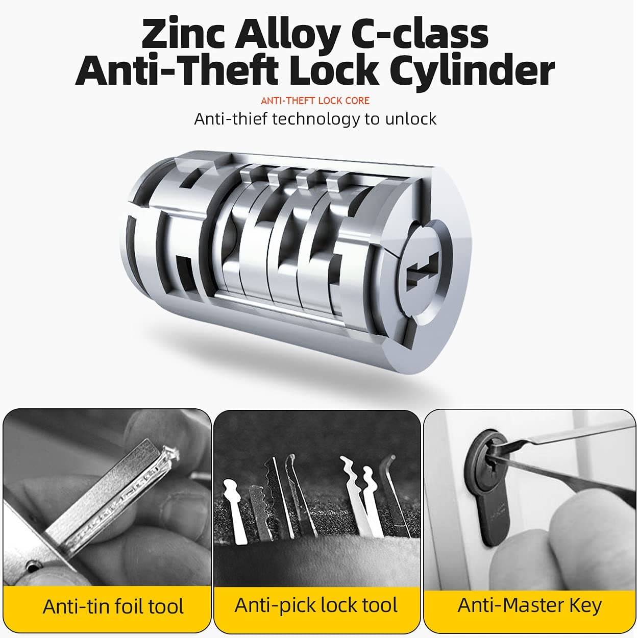 ROCKBROS alloy U-lock for bicycles and motorcycles