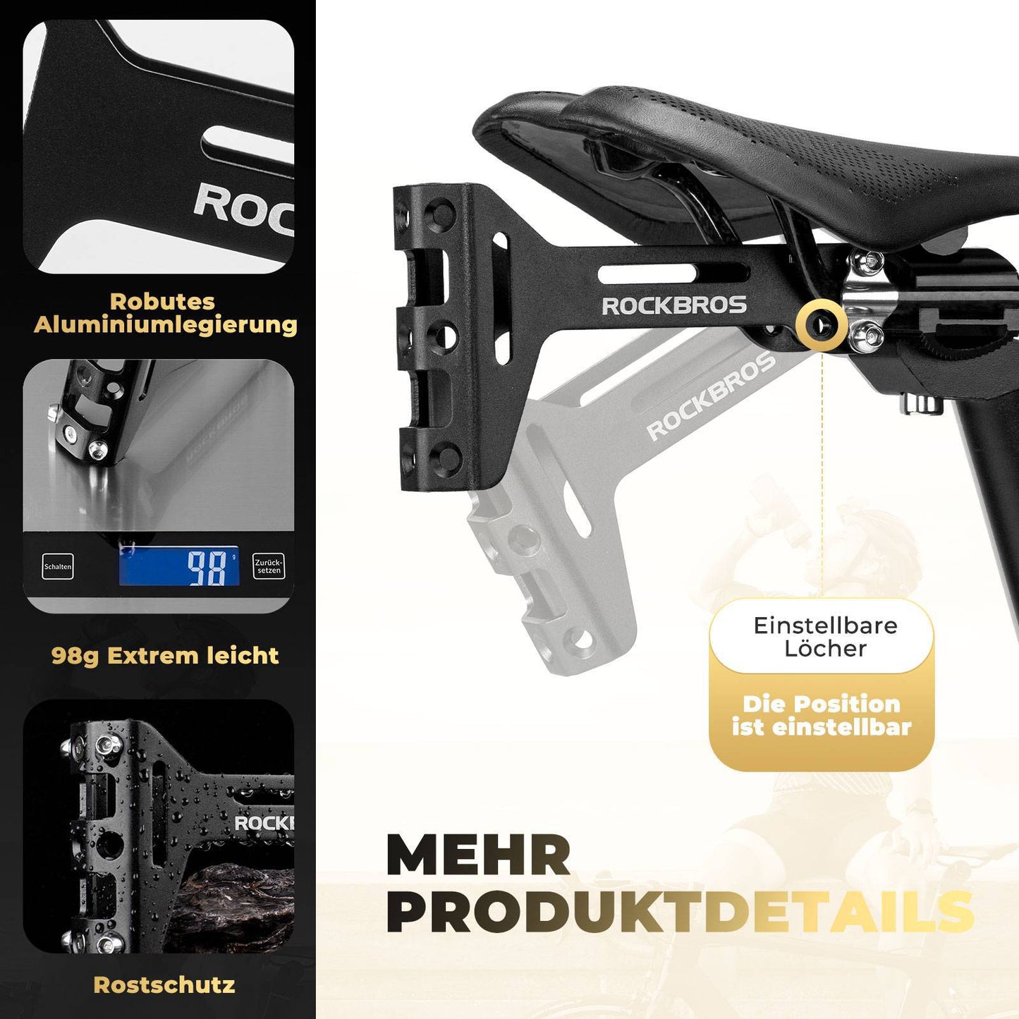 Bicycle Bottle Holder Adapter Aluminum Adjustable Mount ROCKBROS