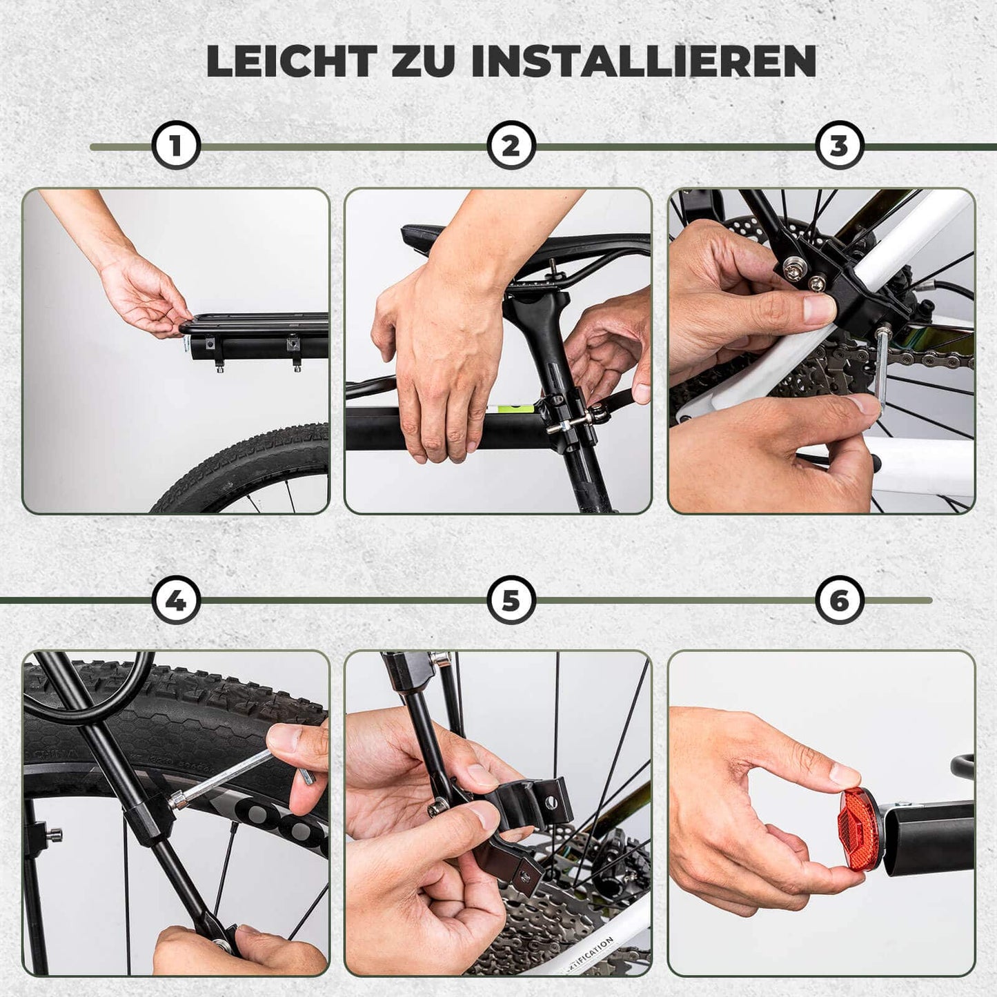 Bicycle luggage rack with reflector and quick release, 24-29 inch, ROCKBROS