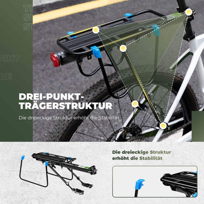 Bicycle luggage rack with reflector and quick release, 24-29 inch, ROCKBROS