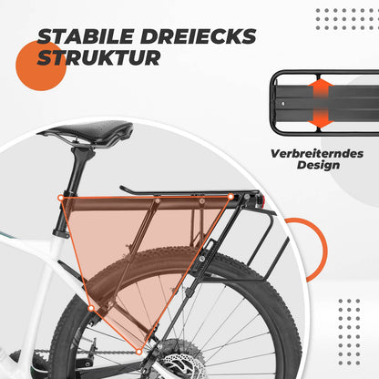 Adjustable bicycle luggage rack with quick release and reflector, ROCKBROS