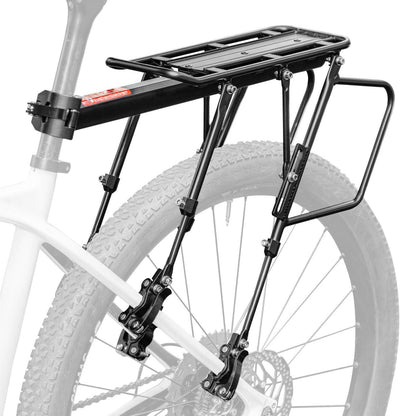 Adjustable bicycle luggage rack with quick release and reflector, ROCKBROS