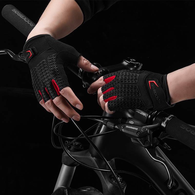 Cycling Gloves for Women and Men, Half Finger Cycling Gloves ROCKBROS