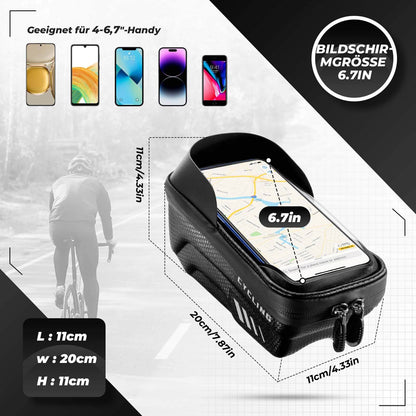 Bicycle phone bag, phone mount, touchscreen-compatible, 6.7 inch, ROCKBROS