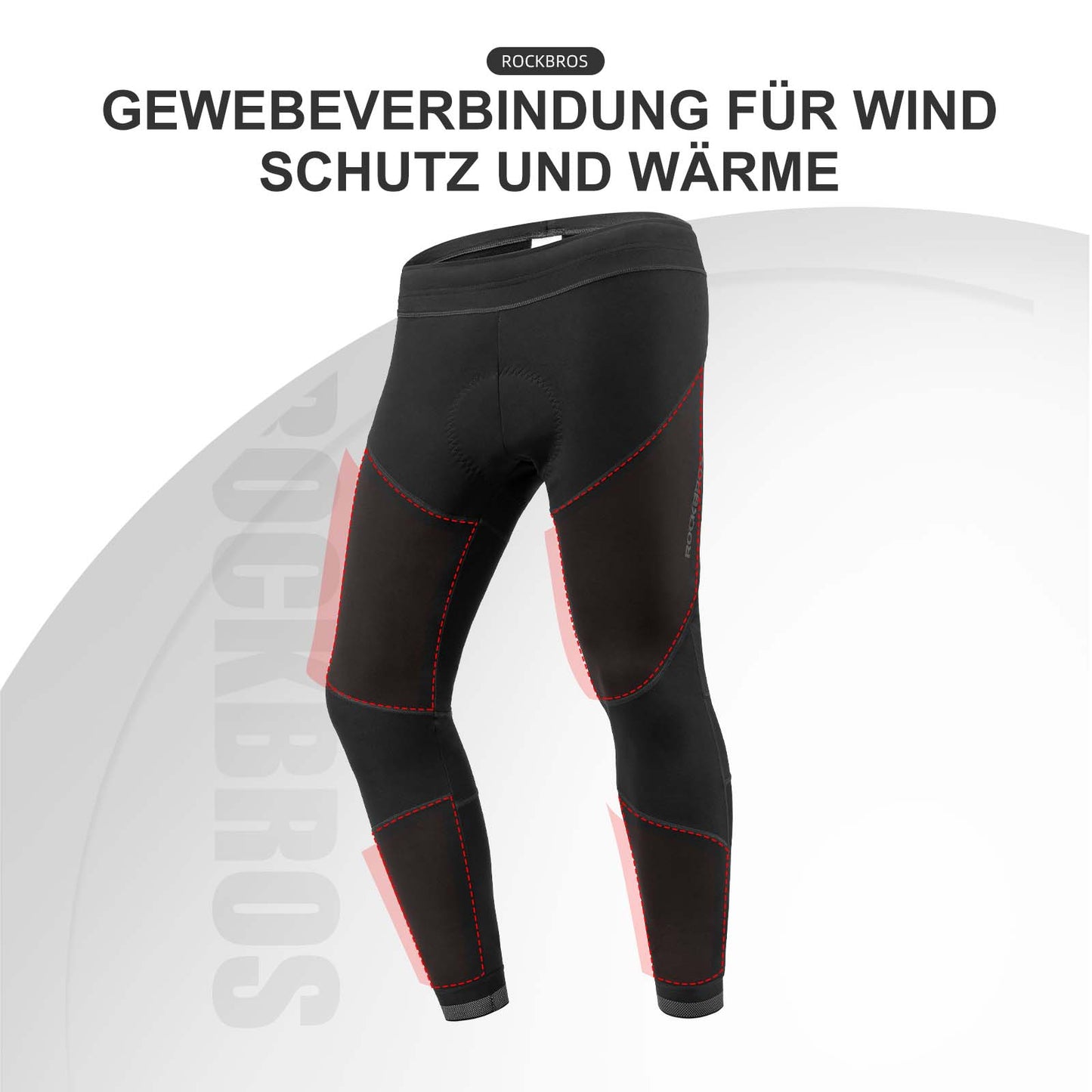 Winter cycling trousers, windproof cycling apparel, sporty ROCKBROS