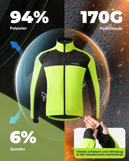 Cycling Jacket & Pants Winter Cycling Suit Bright Green ROCKBROS